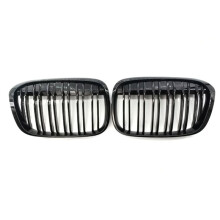 Car Front Bumper Grille Double  Gloss Black for  X1 F48 F49 2016-2018 51117383363 ,51117383364