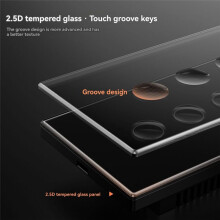Tuya WiFi Touch 110-240V 2.5D Concave Stijl Zigbee3.0 Signaalversterker Werkt met Alexa Home 2 Gang