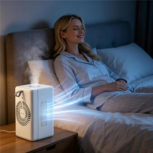 Mini ventilateur 500ml, 2 vitesses brume pour extérieur maison 1