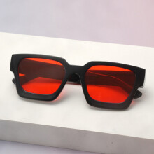 (Style 14)Simple Thick Frame Square Sunglasses With Pc Material And Uv400 For Travel And Use Outdoor