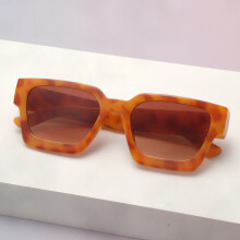 (Style 12)Simple Thick Frame Square Sunglasses With Pc Material And Uv400 For Travel And Outdoor Use