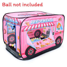 (Pink Ice Cream)Faltbares Eis Auto Spielzelt Ozean Ball Pool Spielzeug für Kinder Spaß Indoor