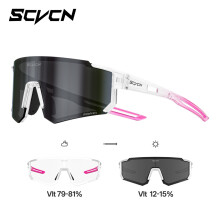 (Style P)Scvcn Color Changing Light Reflecting Windproof Cycling Eyewear For Athletes Outdoor