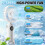 Mini ventilateur rechargeable, 5 vitesses 1200mAh pliable écran LED 6