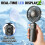 Mini ventilateur rechargeable, 5 vitesses 1200mAh pliable écran LED 5