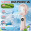 Mini ventilateur rechargeable, 5 vitesses 1200mAh pliable écran LED 6