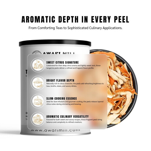 Tangerine Peel Strip | Orange Peel - 250g / 9 Oz 1