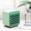 Mini ventilateur vert rechargeable, 200ml 3 vitesses pour maison voiture 1