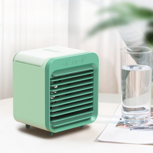 Mini ventilateur vert rechargeable, 200ml 3 vitesses pour maison voiture