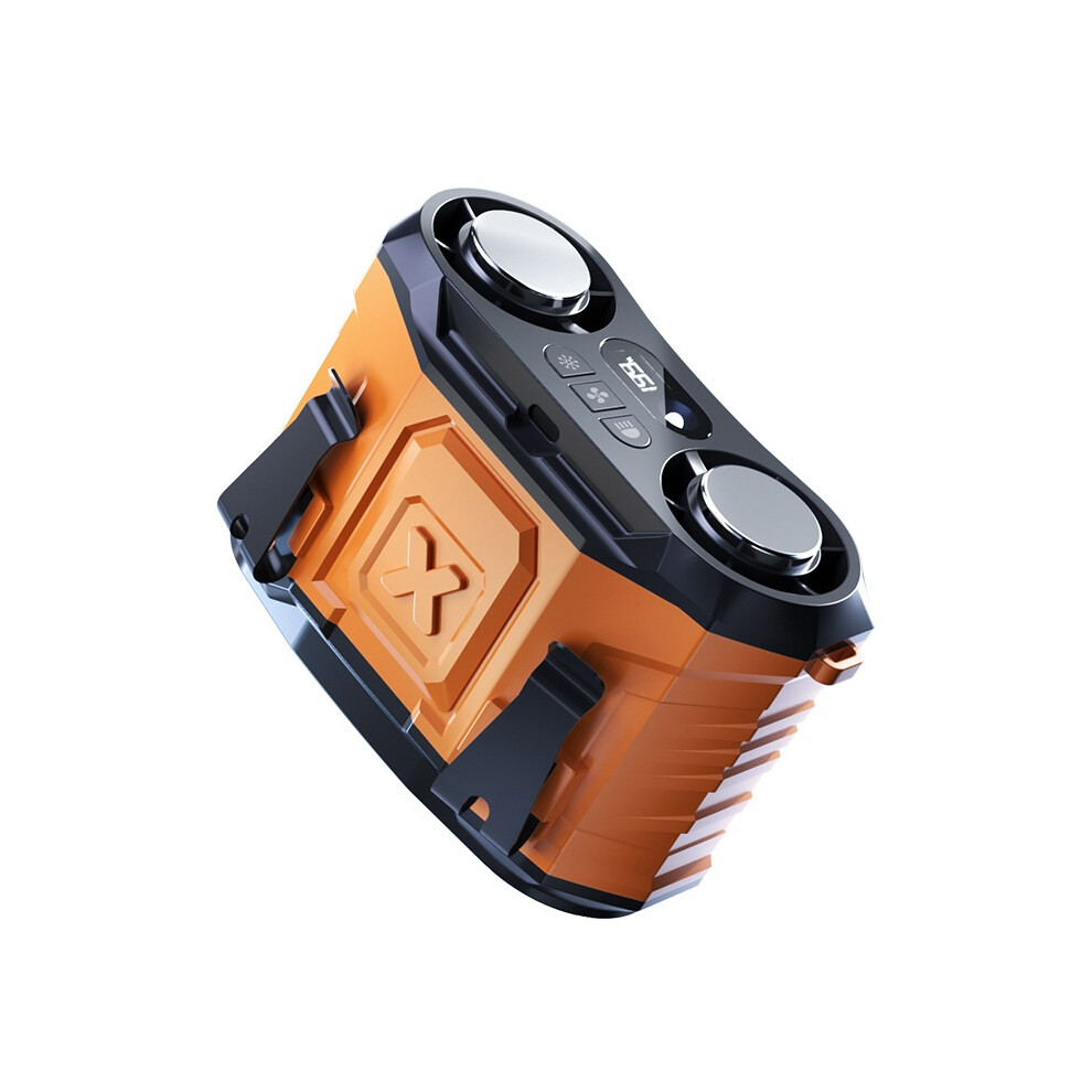 Portable Waist Fan 6000Mah Usb Rechargeable Semiconductor Cooling Fan Orange 8586373540197