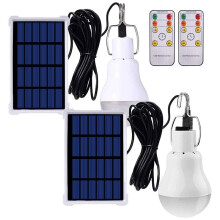 Solar Light Bulbs Rechargeable Indoor/Outdoor LED Solar Lights for Camping Emergency Power Outage with Remote Control