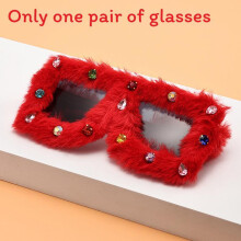 (Red)Designer Black Square Sunglasses With Uv400 Protection For Urban Street Style