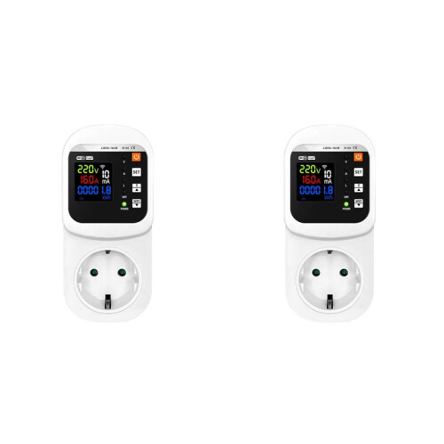 2X Tuya WiFi  Socket Voltage & Current Protector Stabilizer Multifunctional Power  Meter EU Plug 1