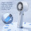 Mini ventilateur blanc USB, 3 vitesses brume 6h pour sport plage 4