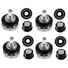 4PCS RV24YN20S 5K Ohm Rotary Potentiometer met A03 Knop Schaal Enkelvoudige Draai Carbon Film Potentiometer voor Audio