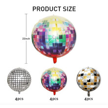 Disco Balloons,24PCS Disco Balloons,22 Inches 4D Colorful Balloons,for Birthdays,70s 80s 90s Disco Decorations