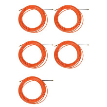 5pièces 4Mm 15 MÈtres de Guide Orange Nylon Câble Électrique Push Pullers Duct Snake Rodder Fish Tape Wire