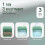 Mini ventilateur vert rechargeable, 200ml 3 vitesses pour maison voiture 5