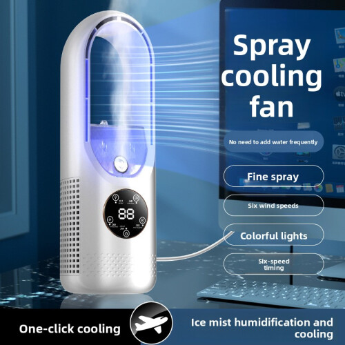 Bladeless Desk Fan 12 Inch Touch Control Quiet Air Circulator 2