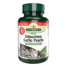 Natures Aid Odourless Garlic Pearls - Supports Heart Health and Circulation - Antioxidant - Non-GMO