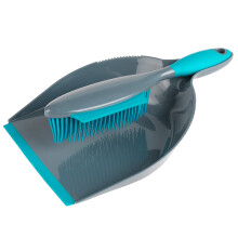Beldray Pet Plus+ Rubber Dustpan And Brush Set - Non-Scratch Broom Bristles, Built In Squeegee Edge