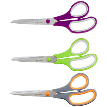 Amazon Basics Stainless Steel Scissors, Comfort Grip Multi-Functional Utility, Multipurpose, PVD Co