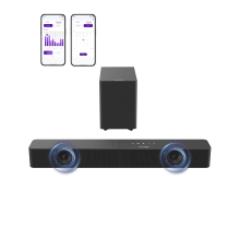 ULTIMEA 2.1 Sound Bar with Wireless Subwoofer, VoiceMX, BassMX, App Control, 240W, Adjustable Bass, HDMI, Optical, Bluetooth 6.0, Poseidon M30