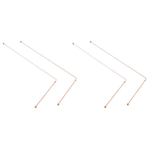 Copper Dowsing Rods - 99.9% Pure Copper 4PCS Divining Rods  Water Witching Detector