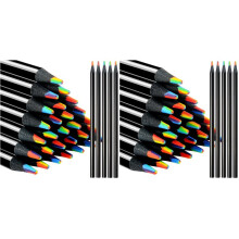 7-in-1 Wooden Rainbow Pencils, Multicolored Pencils Assorted Colors Art-Supplies for Drawing Coloring Sketching 48Pcs