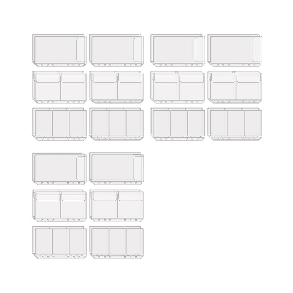 36 Pcs A6 Binder Pockets Cash Envelopes Clear Folder Organizer Photocard Sleeve Sheets For Credit Business Card Money 6033391848801