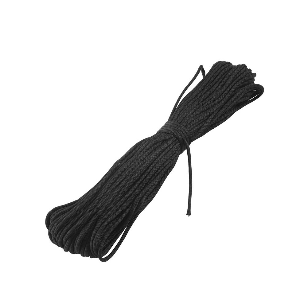 100 Ft 550 Paracord Survival Cord Parachute Rope - Black 6033209784222