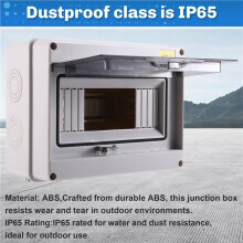 2X HT-8-Weg IP65 Mcb-Onderbrekerdoos Distributiebeschermingsdoos ABS-Vermogenselektronica DIN-Railbehuizing voor Stroomonderbreker