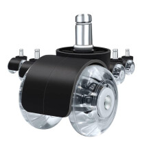 5Pcs Office Chair Caster Wheels,2 in Heavy Duty Double Casters, Twin Bearing Replacement Computer Desk Chair Wheel