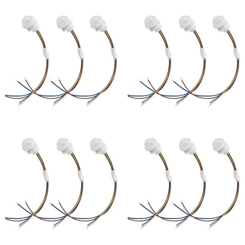 12 Packs Motion Sensor Light , PIR Sensor  Detection ,Ceiling or Wall Mount  Light