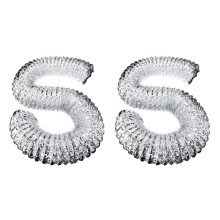 2X 4 Zoll LüFtungs Rohr 100 mm Pvc Aluminium Rohr Luft BelüFtungs Rohr Schlauch Flexibel Abluft Leitung 3 / 2M Luft System Vent Bade Zimmer