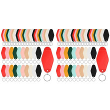 100 Pcs Motel Keychain Blank Hotel Keychain Sublimation Vintage Keychain Bulk for DIY Crafts Ornament