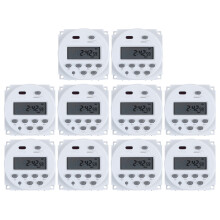 10X 12V Digital LCD Power Programmable Timer Relay 16A Amps