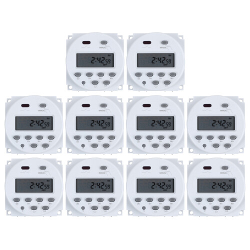 10X  12V Digital LCD Power Programmable Timer   Relay 16A Amps