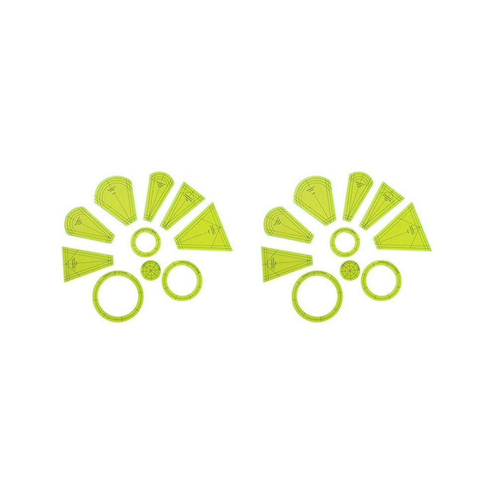 Dresden Quilting Template Set, Sewing Patchwork Ruler, Diy Sewing Ruler Template Patchwork Tool (20 Pieces) 6033360350601