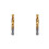 2pcs M8x1.25 Hex Shank Titanium Plated HSS Screw Thread Metric Tap Drill Bits Screw Compound Tap Open Chamfer Tool 1