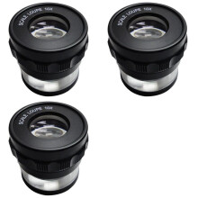 3st 10X Standaard Meetvergrootglas Schaalloep Vergrootglas 10X met Geschaald Vergrootglas