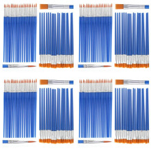 Acrylic Paint Brush Set 200 Pcs Small Brushes Flat Detail Soft Bristle Watercolor Model for Face Painting Supplies