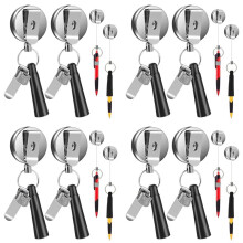 8 Pack Heavy Duty Retractable Pull Pen Pencil Holder Universal Retractable Lanyard Pen for Carpenters,Nurses,Waitresses