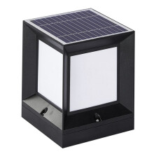 LED-SolarsäUlenscheinwerfer, Solarbetriebene SäUlenlampe, Wasserdichte AußEnwandleuchte für Den Innenhof, Landschaftsgarten, 10 Cm
