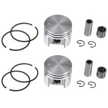 2X 38mm Piston & Rings 10mm Pin Needle Bearing Kit Fit for Ms180 018 180 Chainsaw
