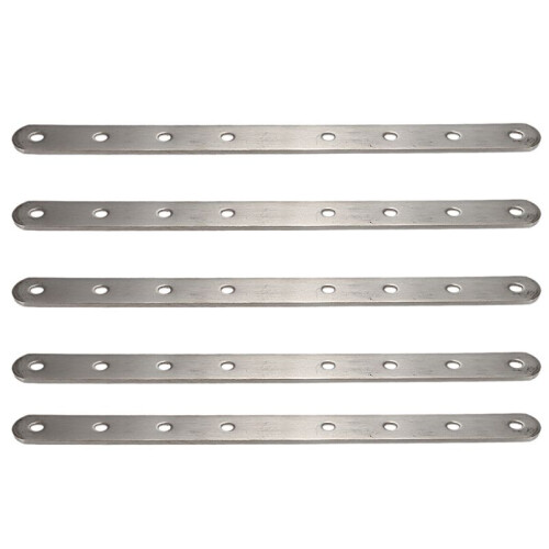 5X Metall 8 Löcher Flach Gerade Design Eckwinkel Winkel 250mm