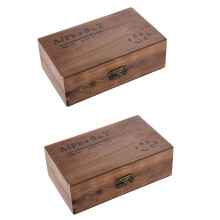 Wooden Rubber StaBox - Vintage Style-Diary Briefmarken 140 Stueck Anzahl StaBuchstaben-und Zahlenkombination StaSet