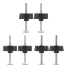6 Set T Screw and M8 Plastic Handle,Metal Quick Acting Hold Down Clamp Set for T-Slot T-Track DIY Woodworking Tool