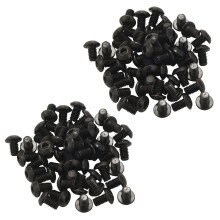 M5X8mm Button Hex Socket Cap Screw Bolt Black 100 Pcs