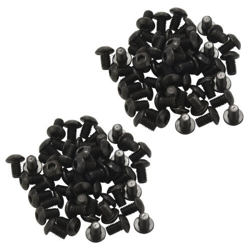 M5X8mm Button  Hex Socket Cap Screw Bolt Black 100 Pcs